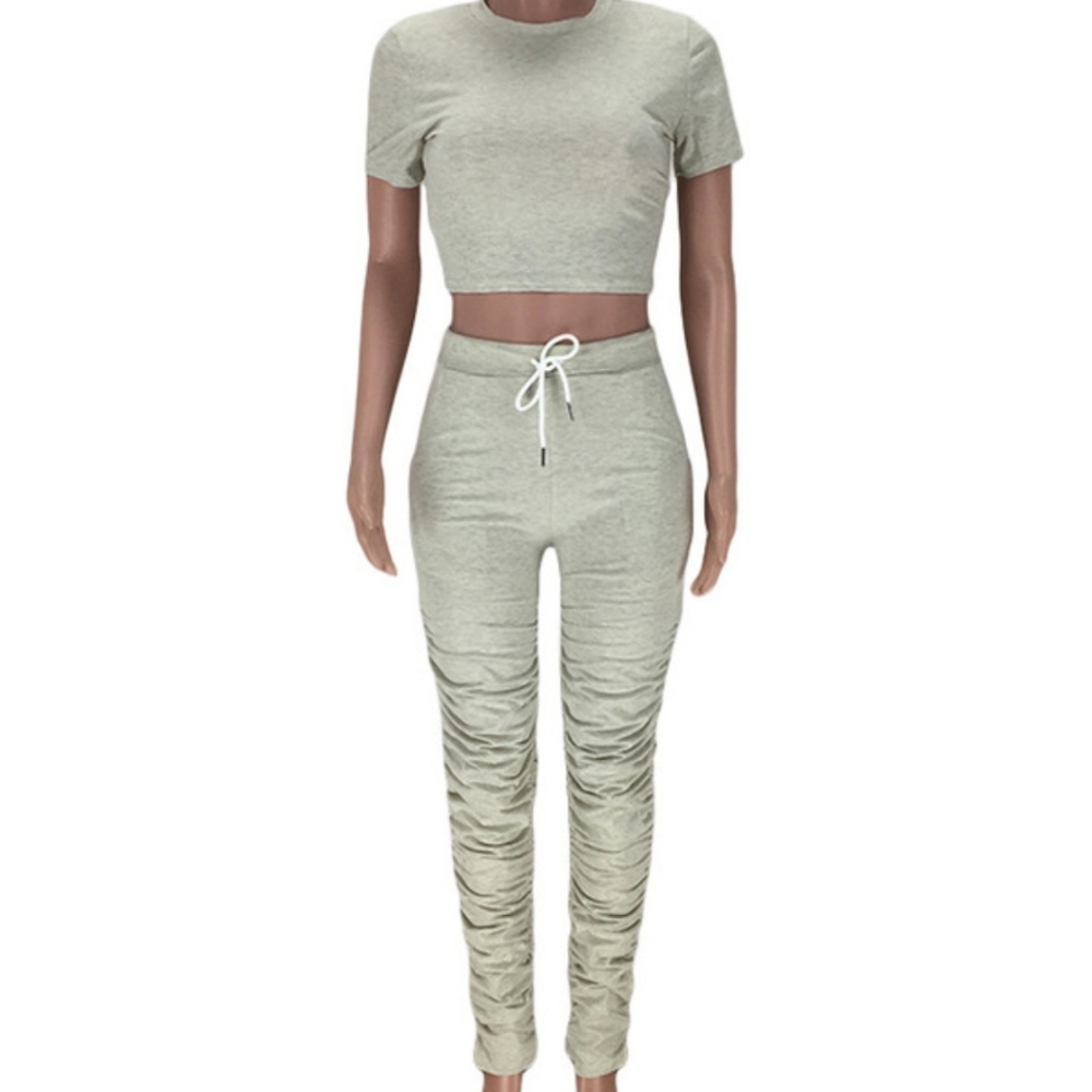 Stacked pants outfit